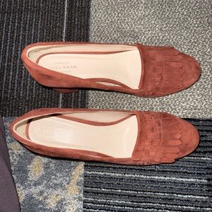 Cole Haan Rusty Brown Suede Thick Heels